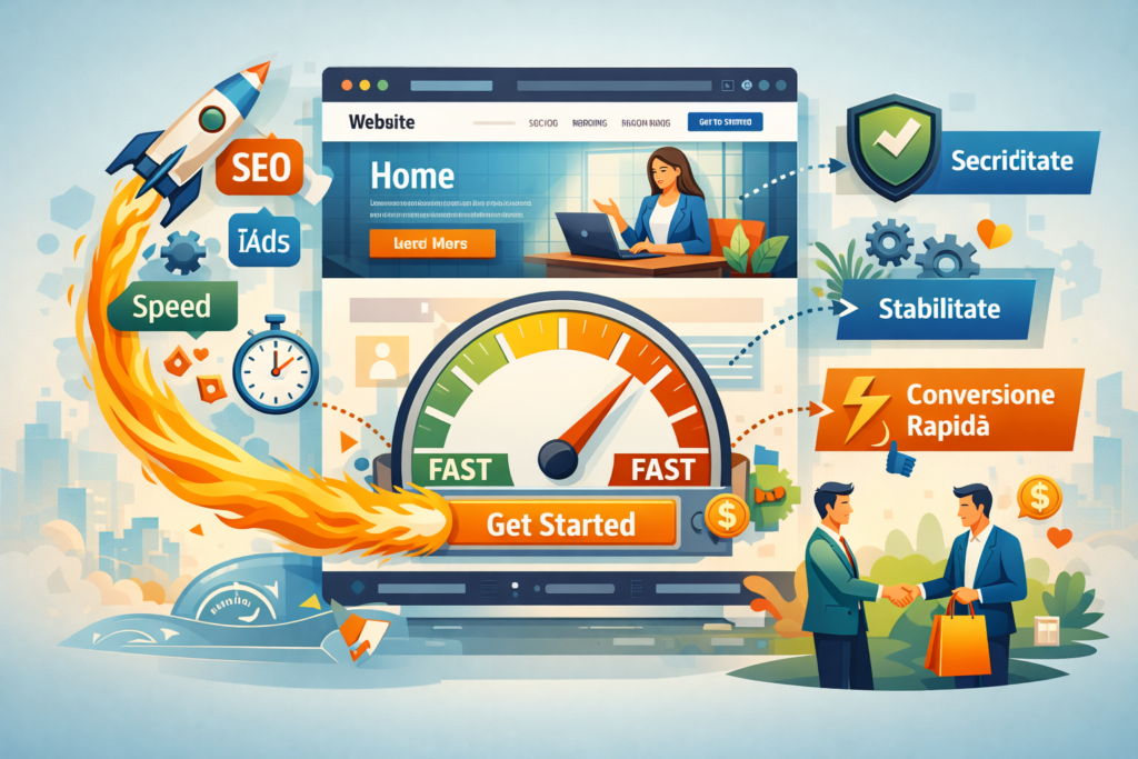 Site rapid si optimizat – de ce viteza iti aduce mai multi clienti in 2026