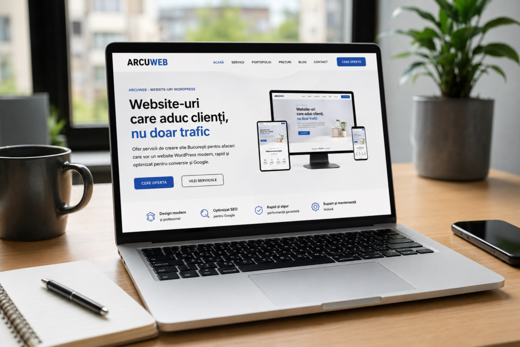creare site București WordPress optimizat SEO pentru afaceri