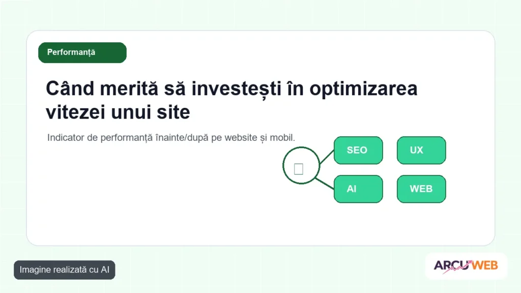 Indicator de performanță înainte/după pe website și mobil