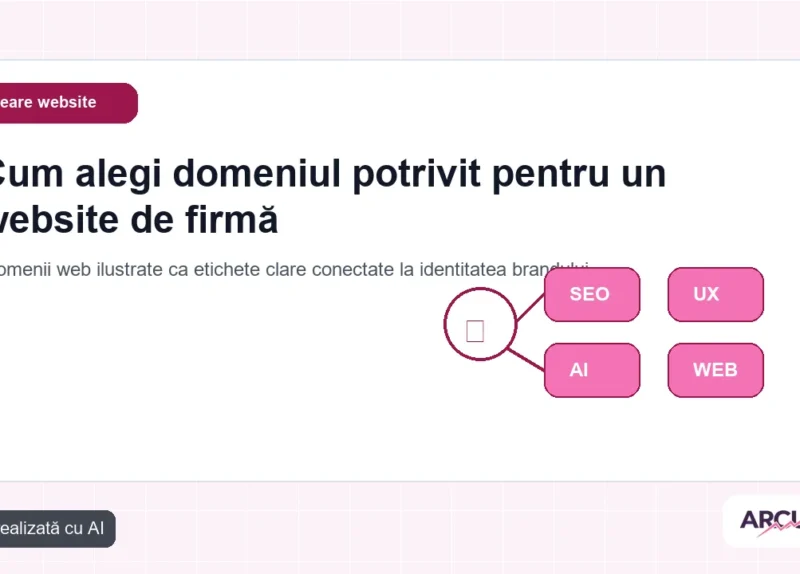 Domenii web ilustrate ca etichete clare conectate la identitatea brandului