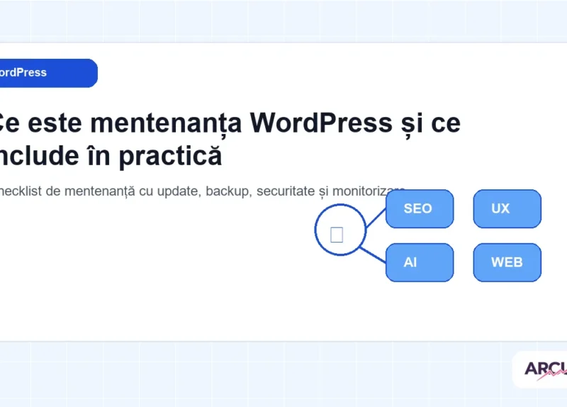 Checklist de mentenanță cu update, backup, securitate și monitorizare
