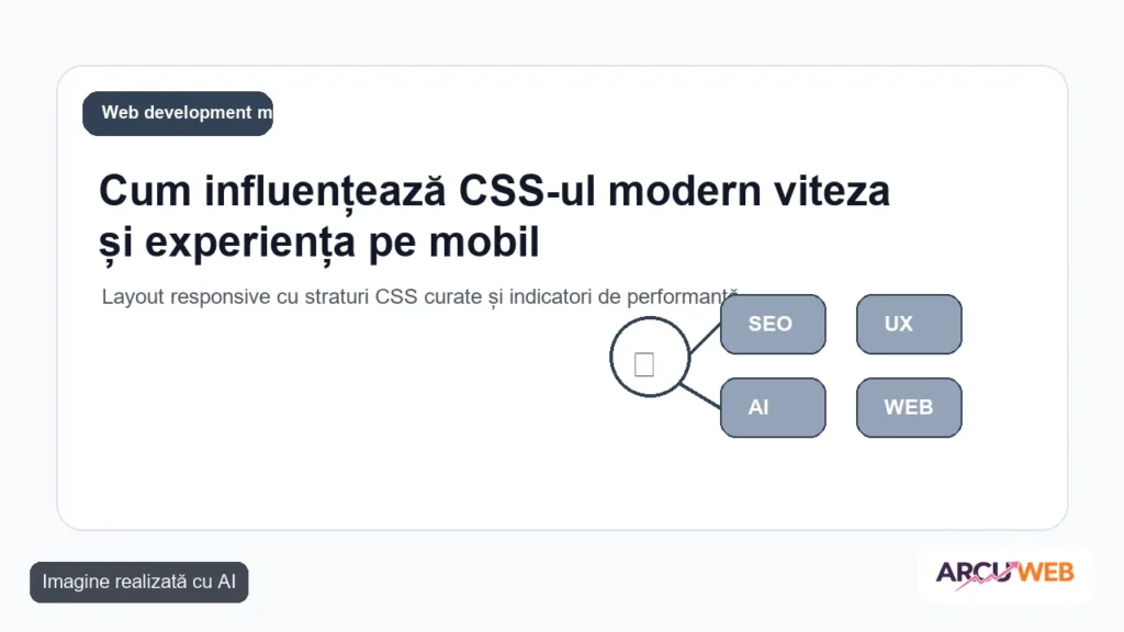 Layout responsive cu straturi CSS curate și indicatori de performanță