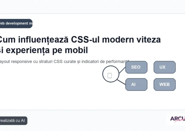 Layout responsive cu straturi CSS curate și indicatori de performanță