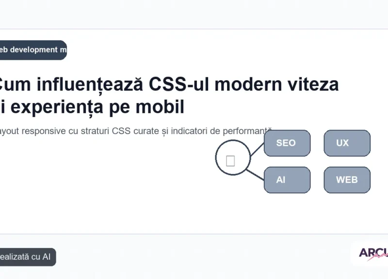 Layout responsive cu straturi CSS curate și indicatori de performanță