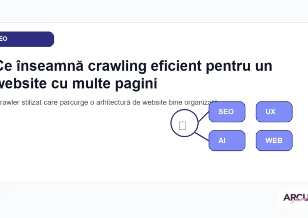 Crawler stilizat care parcurge o arhitectură de website bine organizată
