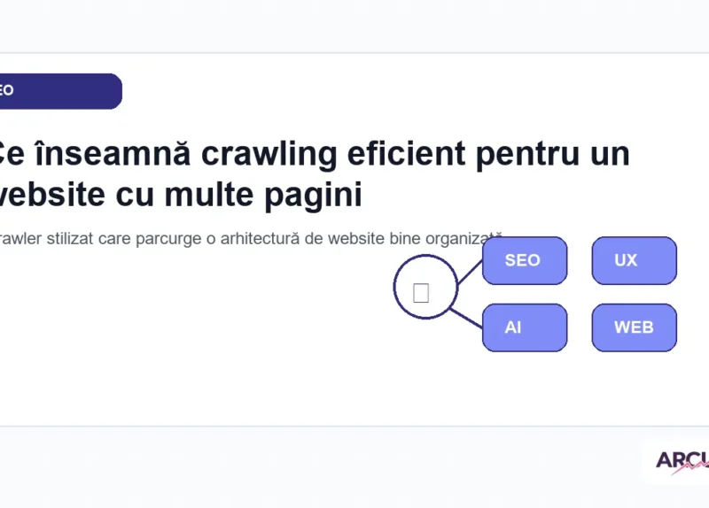 Crawler stilizat care parcurge o arhitectură de website bine organizată