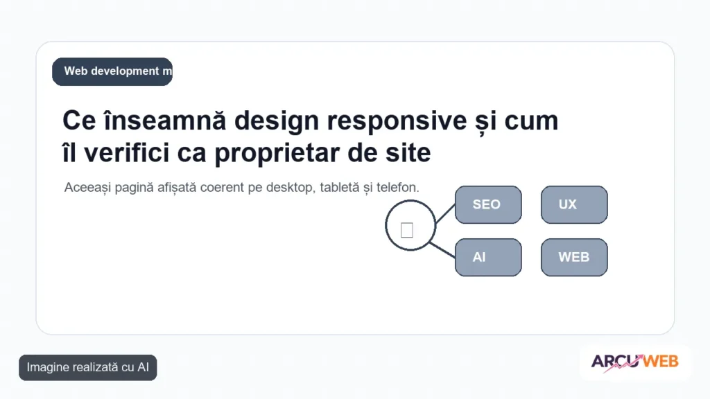 Aceeași pagină afișată coerent pe desktop, tabletă și telefon
