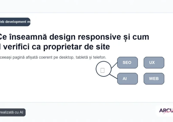 Aceeași pagină afișată coerent pe desktop, tabletă și telefon