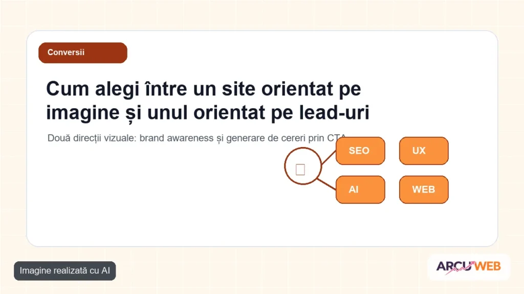 Două direcții vizuale: brand awareness și generare de cereri prin CTA