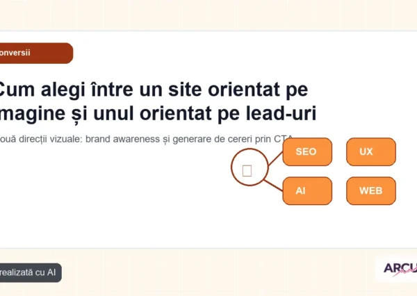 Două direcții vizuale: brand awareness și generare de cereri prin CTA