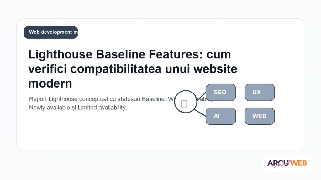Raport Lighthouse conceptual cu statusuri Baseline: Widely available, Newly available și Limited availability