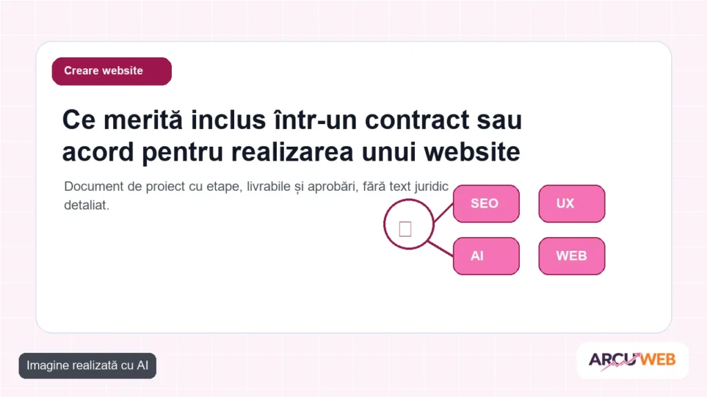 Document de proiect cu etape, livrabile și aprobări, fără text juridic detaliat