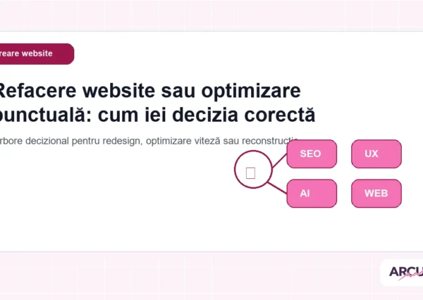 Arbore decizional pentru redesign, optimizare viteză sau reconstrucție