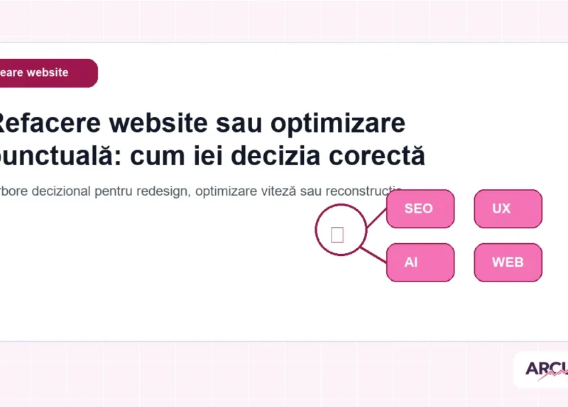 Arbore decizional pentru redesign, optimizare viteză sau reconstrucție