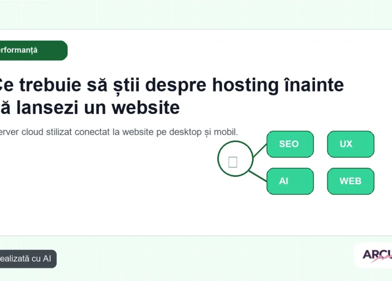 Server cloud stilizat conectat la website pe desktop și mobil